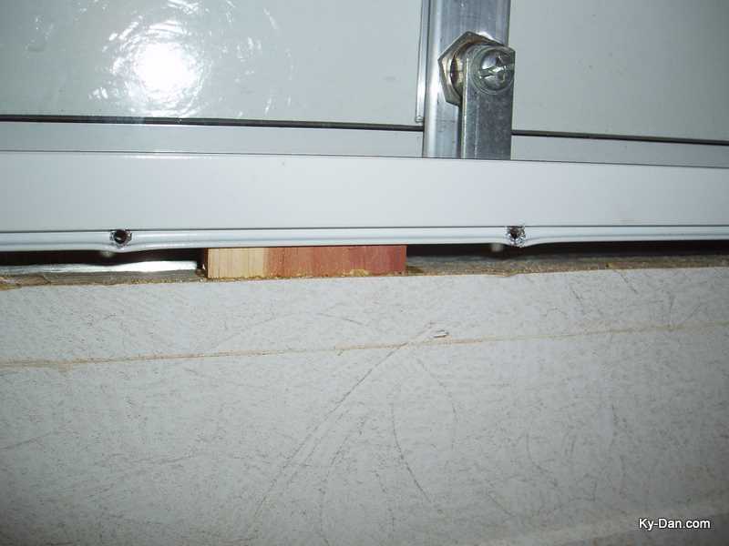 Resealing a window in a travel trailer